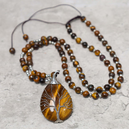 Tiger's Eye Beaded Necklace by Worn Within