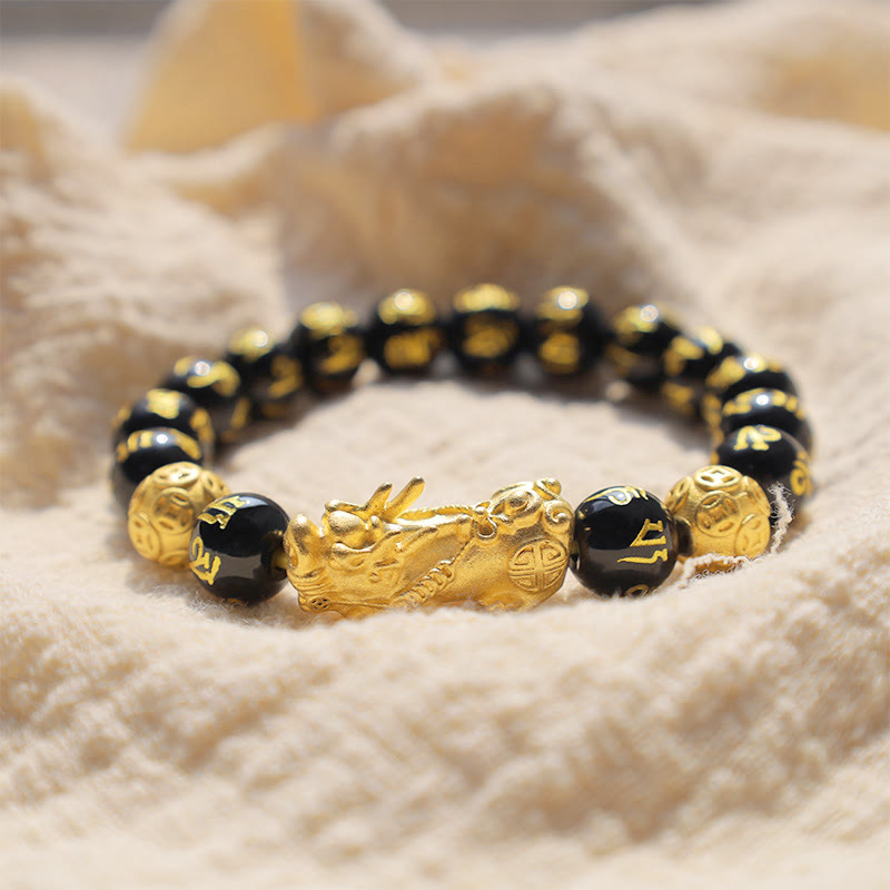 10–14mm Obsidian Pixiu Bracelet