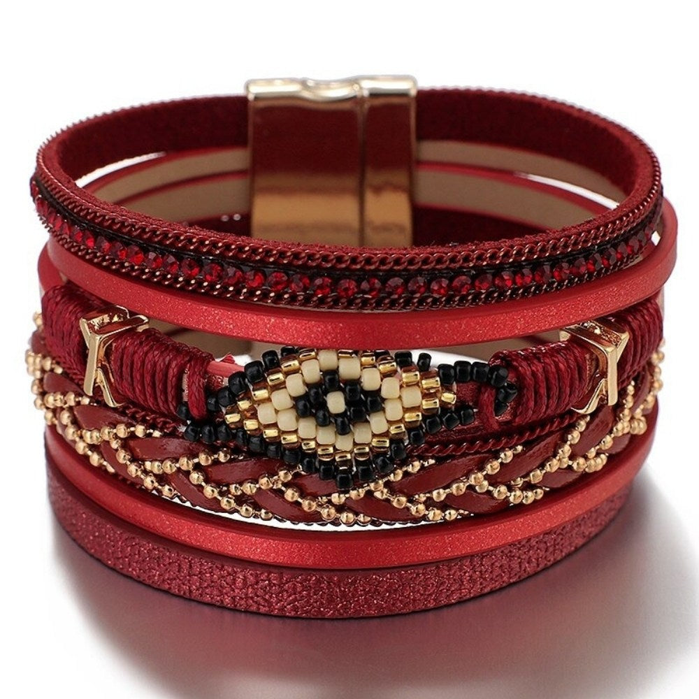 Armband Böhmischer Charme mit bösem Blick