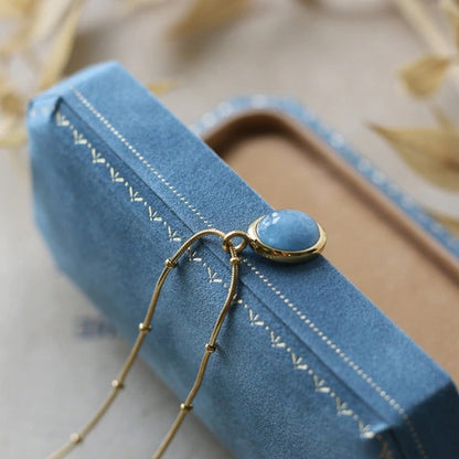 Calming Oval Aquamarine Pendant by Worn Within