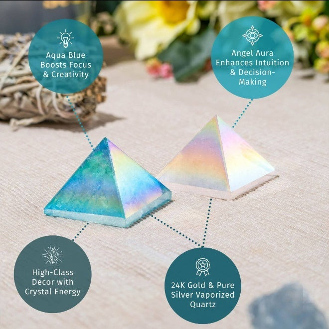 Aura Quartz Pyramid