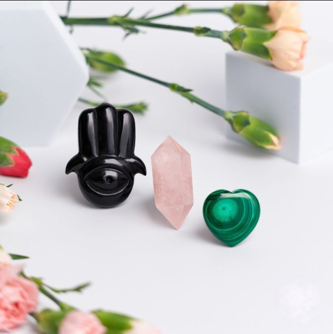 Hamsa Aromatherapy Crystal Car Kit