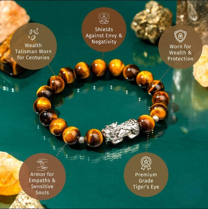 5A Tiger's Eye Pixiu Bracelet