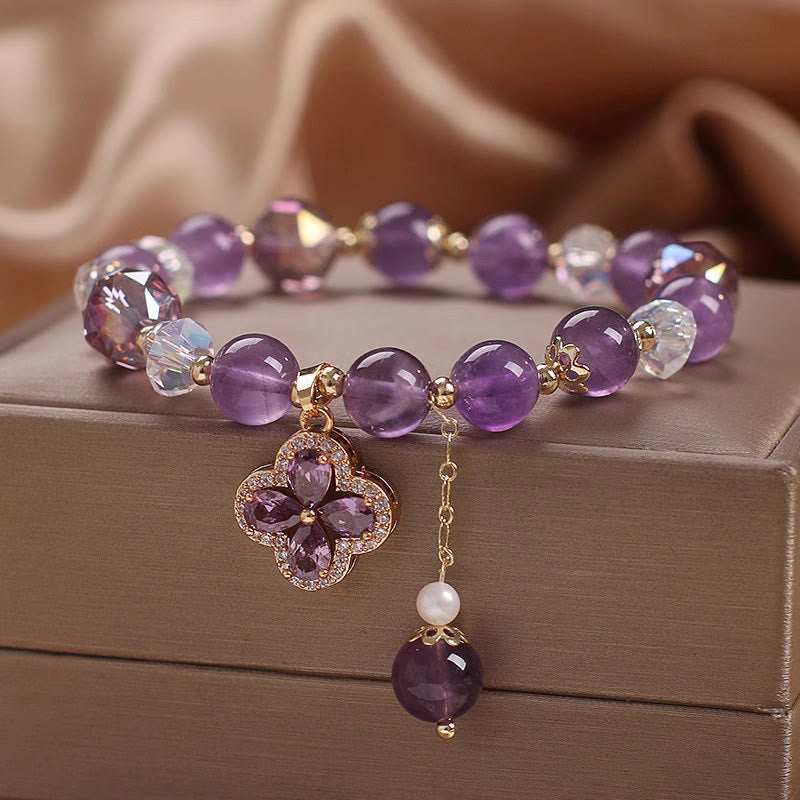 Amethyst Flower Bracelet