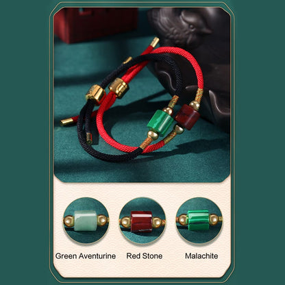 Aventurine Malachite Braided Rope Bracelet