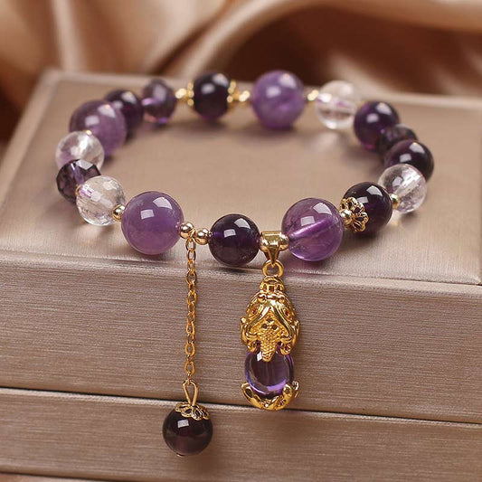 Amethyst Copper Pixiu Bracelet by Worn Within
