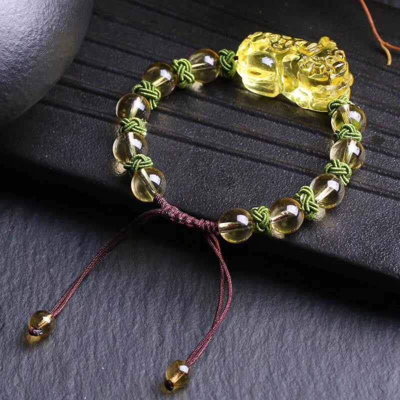 Citrine Pixiu 8–10mm Bracelet