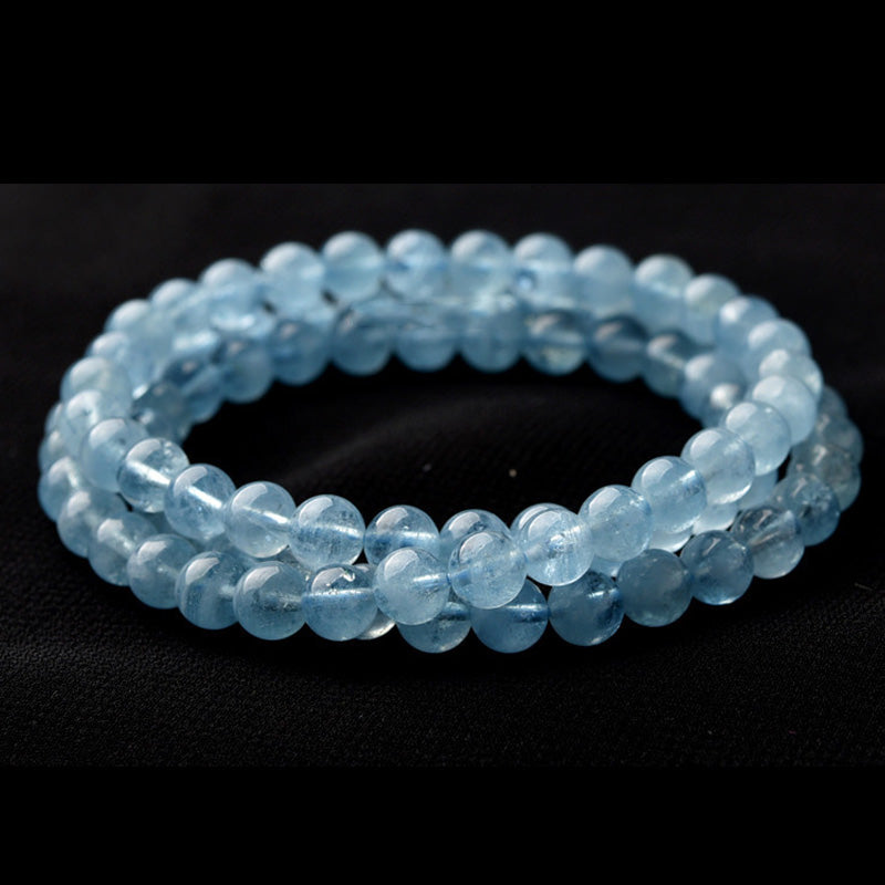5–7mm Aquamarine Bead Bracelet