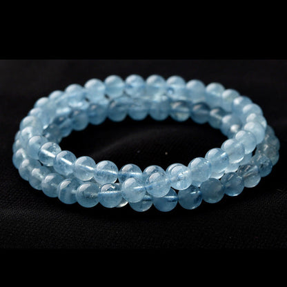 5–7mm Aquamarine Bead Bracelet