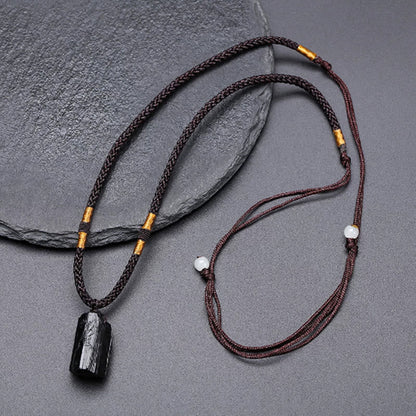 Black Tourmaline Rope Necklace