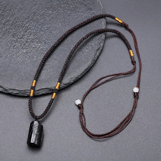 Black Tourmaline Rope Necklace