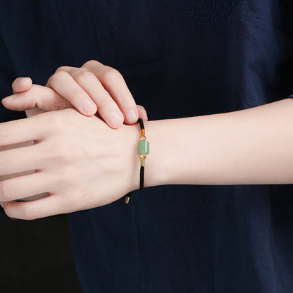 Aventurine Malachite Braided Rope Bracelet
