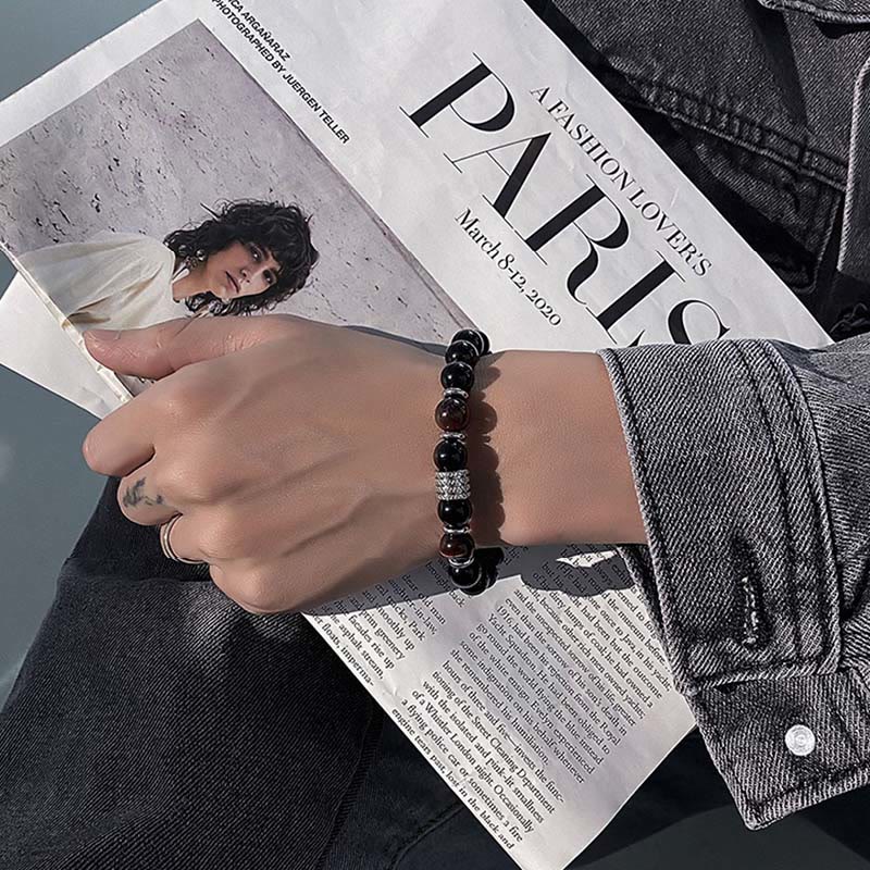 Black Obsidian Tiger's Eye Bracelet