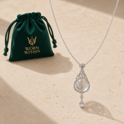 Natural Crystal Pouch Necklace