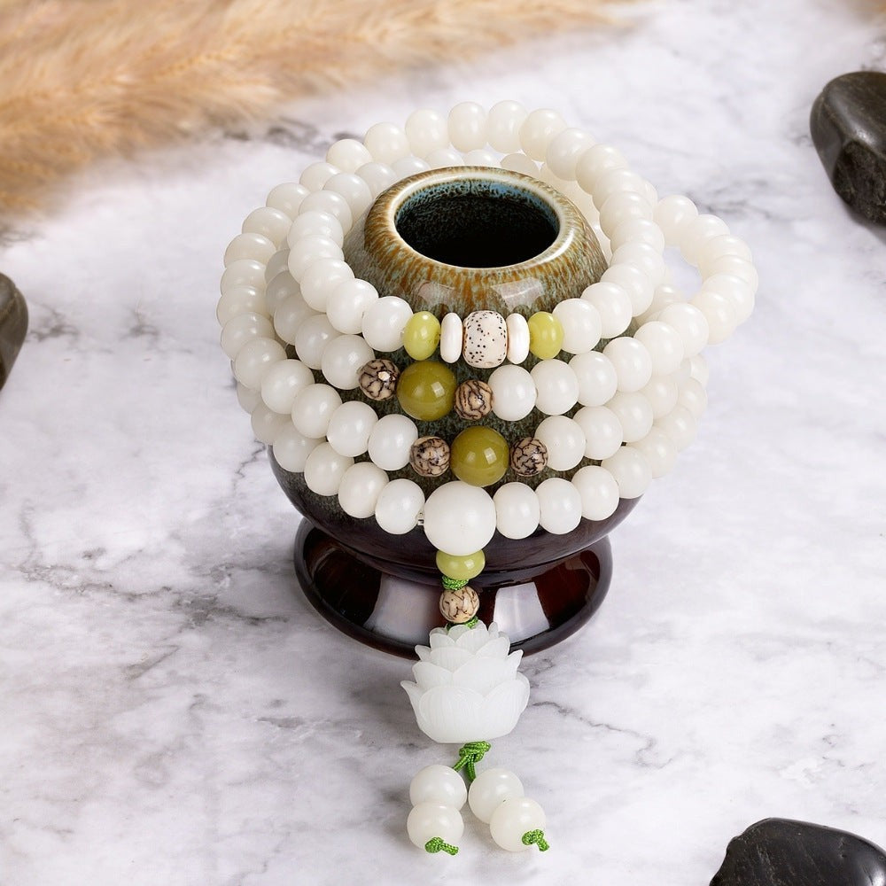 Milky Lotus Flower Bracelet by Worn Within