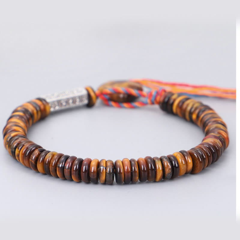 Tibetan Tiger's Eye Mantra Bracelet