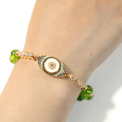 Peridot Evil Eye Bracelet