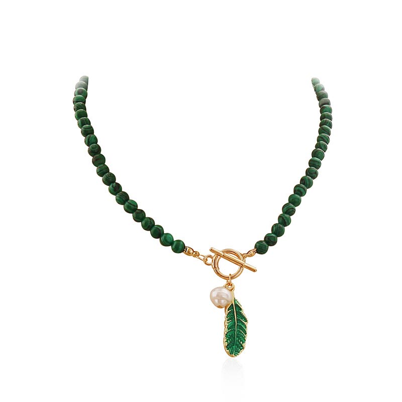Malachite Necklace and Bracelet Set