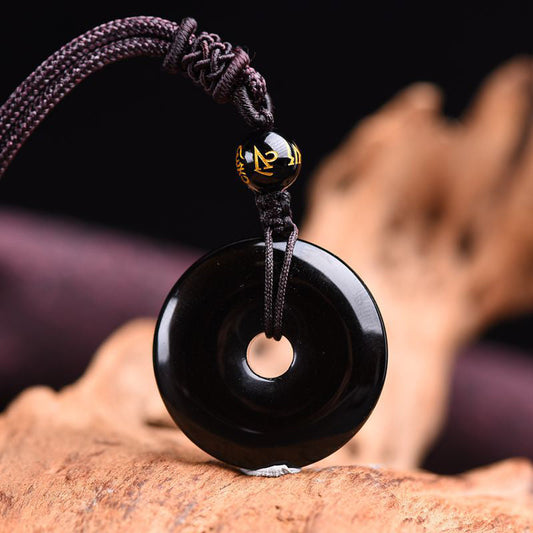 Tibetan Obsidian Necklace