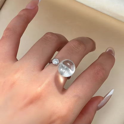 Clarity Orbit Adjustable Natural Clear Quartz Ring