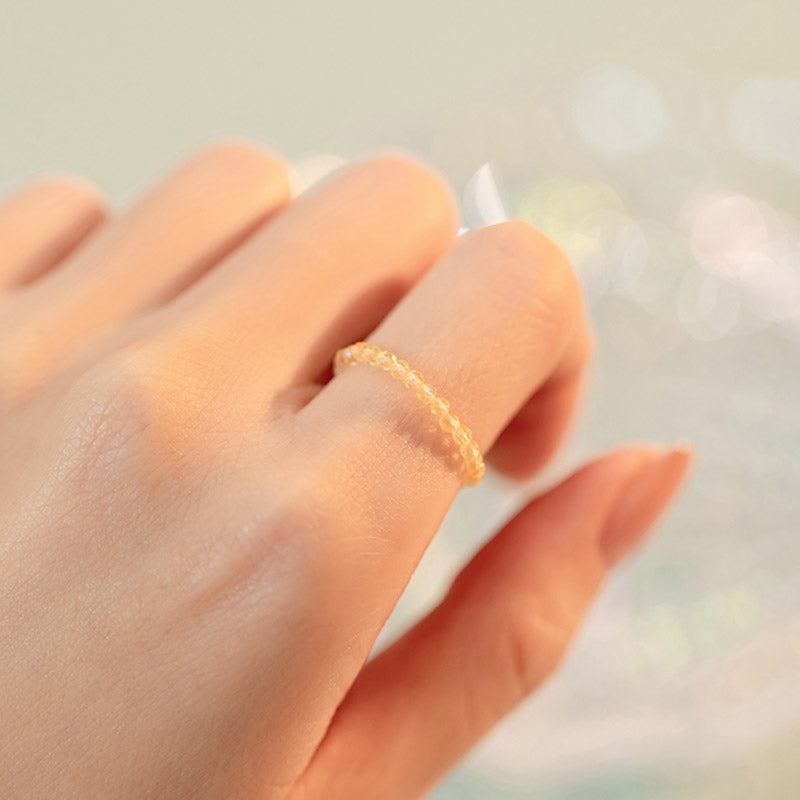 Citrine Crystal Ring