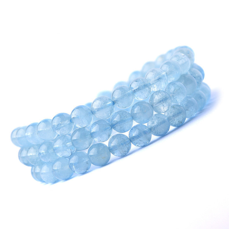 5–7mm Aquamarine Bead Bracelet