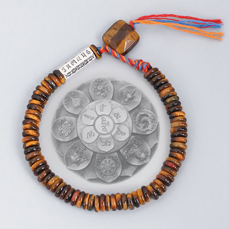 Tibetan Tiger's Eye Mantra Bracelet