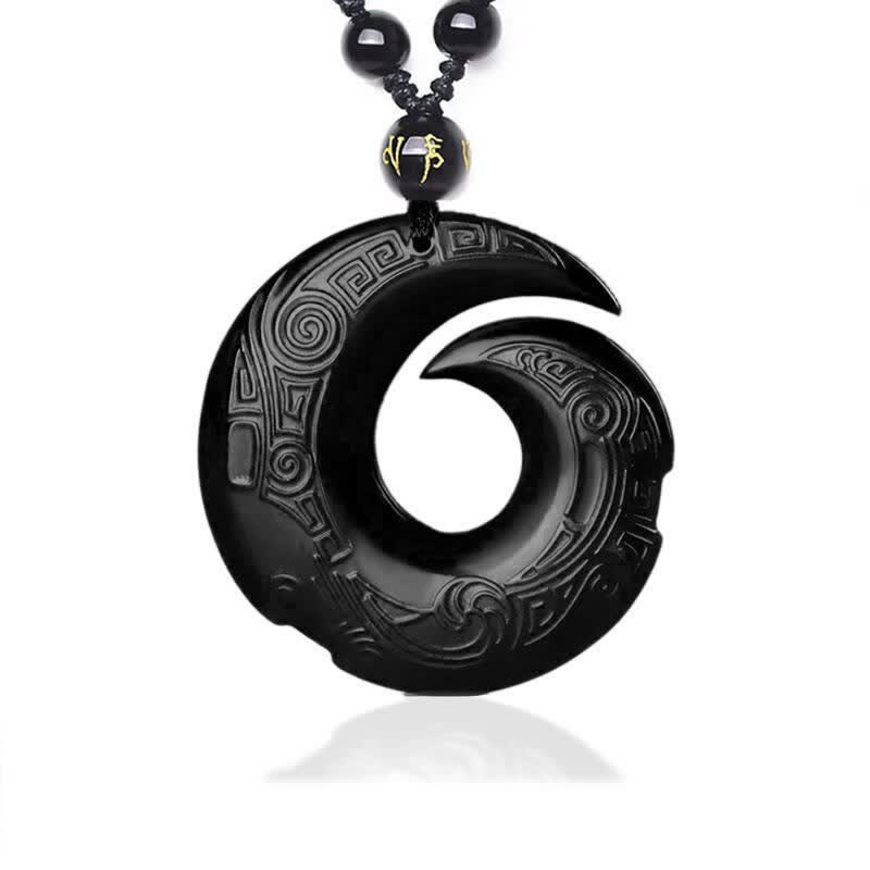 Black Obsidian Ice Obsidian Necklace by Worn Within