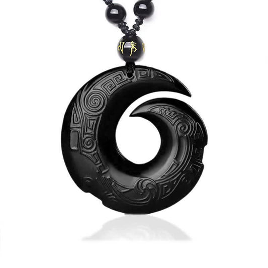 Black Obsidian Ice Obsidian Necklace by Worn Within