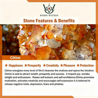 Citrine Five Scriptures Bracelet