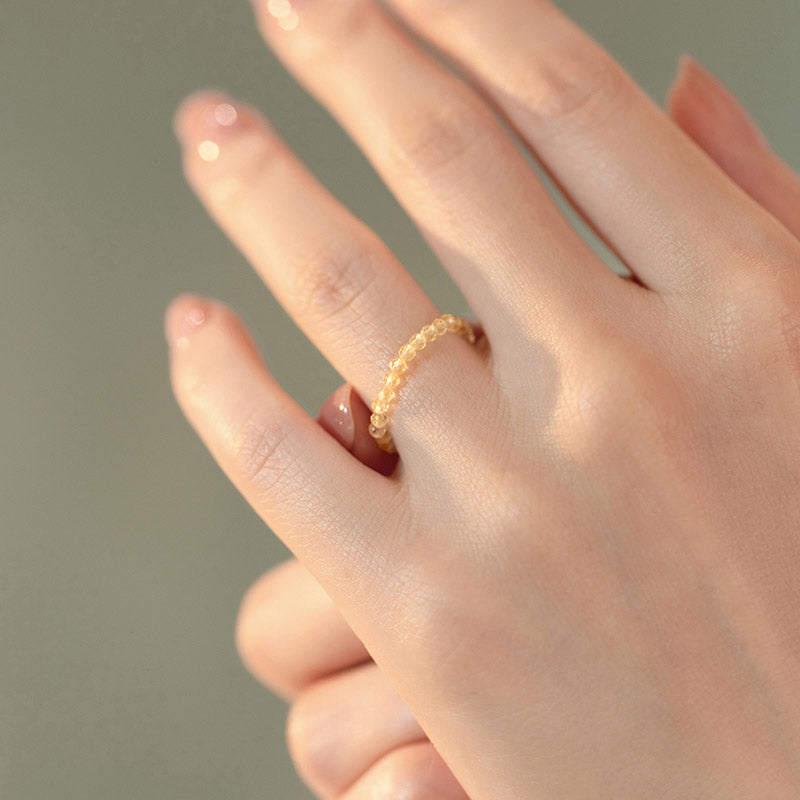 Citrine Crystal Ring