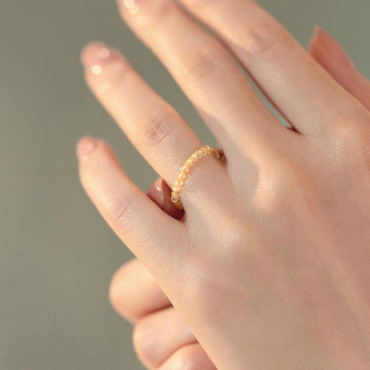 Citrine Crystal Ring