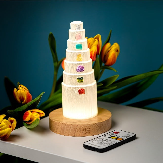 Clear Quartz Seven-Stone Lamp