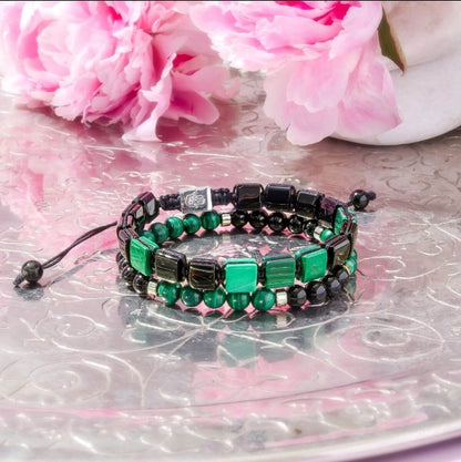 Malachite Bracelet Set