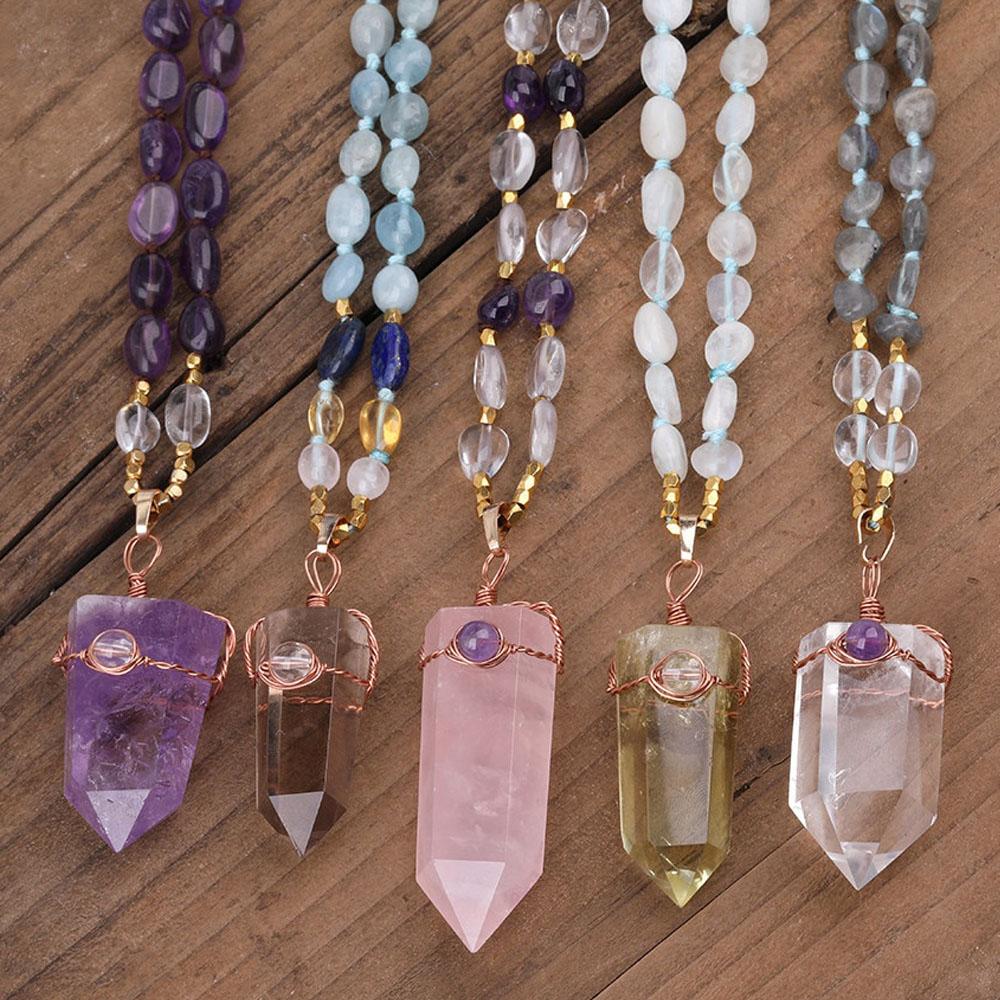 Wrapped Crystal Point Necklace by Worn Within