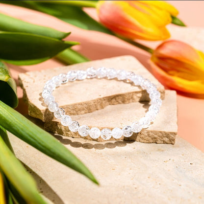 6mm Ice Quartz Bead Bracelet