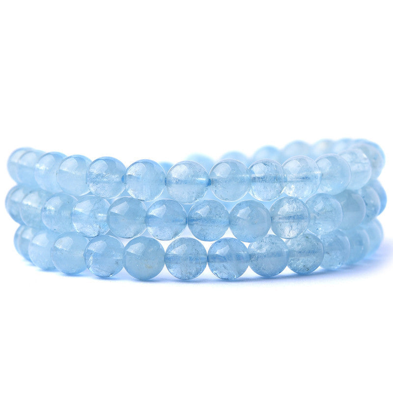 5–7mm Aquamarine Bead Bracelet
