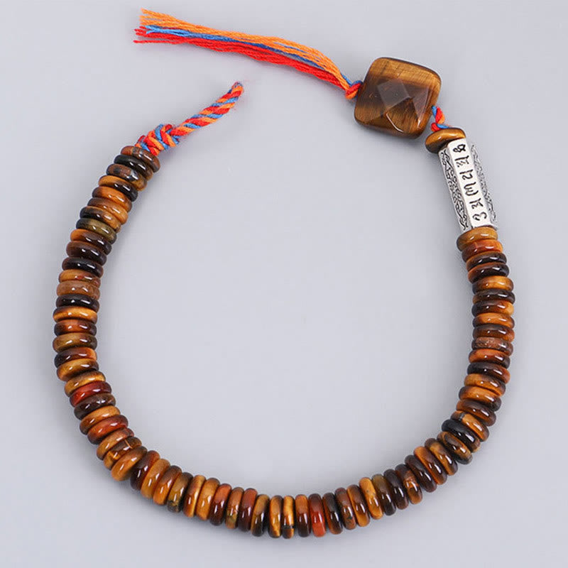 Tibetan Tiger's Eye Mantra Bracelet