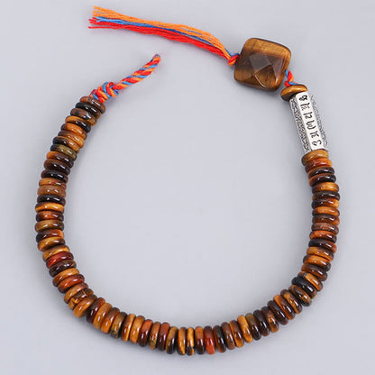 Tibetan Tiger's Eye Mantra Bracelet