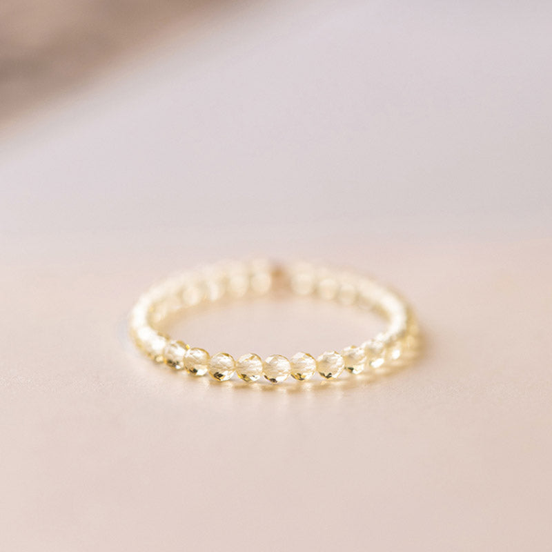 Citrine Crystal Ring by Worn Within
