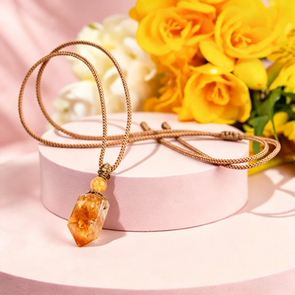 Citrine Pendant Necklace by Worn Within