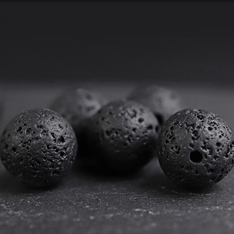 Lava Rock Ebony Wood Tiger's Eye Bracelet