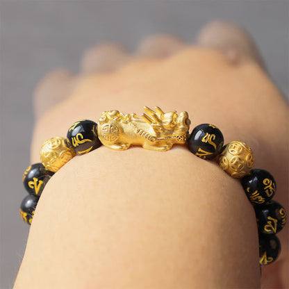 10–12mm Obsidian Pixiu Bracelet