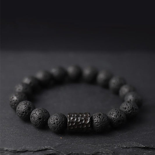 Lava Rock Ebony Wood Tiger's Eye Bracelet by Worn Within