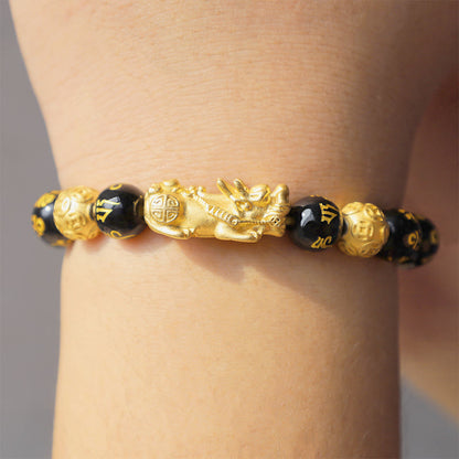 10–12mm Obsidian Pixiu Bracelet
