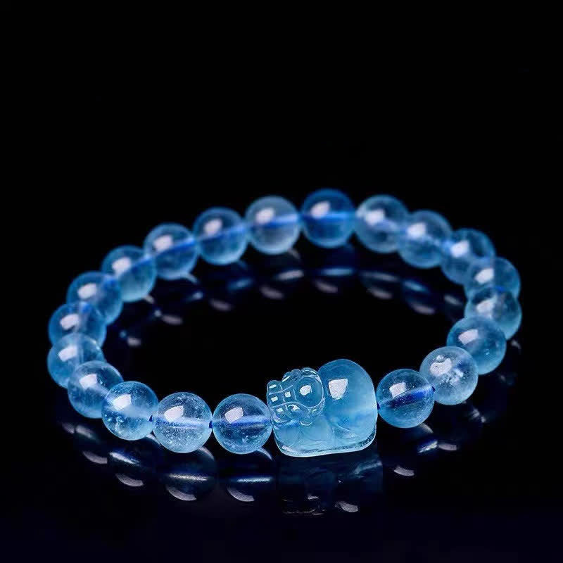 Aquamarine Pixiu Bracelet by Worn Within
