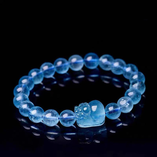 Aquamarine Pixiu Bracelet by Worn Within