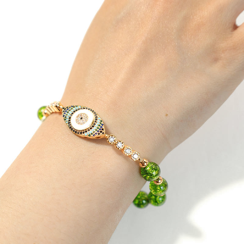 Peridot Evil Eye Bracelet