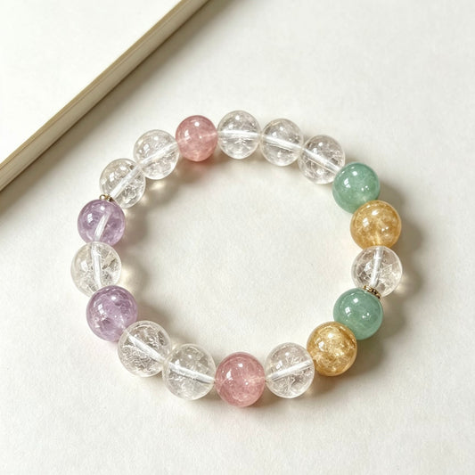 Pastel Harmony Crystal Bracelet by Worn Within