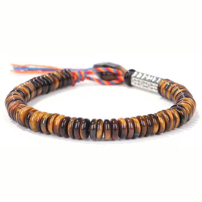 Tibetan Tiger's Eye Mantra Bracelet